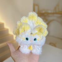 DIY Chenille Stem Nine-Tailed Fox Ornament Kit, Hand-Woven Plush Cat Gift