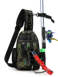 Waterproof Fishing Tackle Bag Lure Chest Pack Shoulder Crossbody for Outdoor Angling