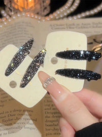 Mini Rhinestone Hair Clips for Bangs and Side Hair, Duckbill Design, Elegant Hair Accessories