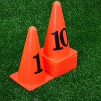 Numbered Soccer Training Cones Set - Agility Markers for Football, Basketball, and Sports Drills