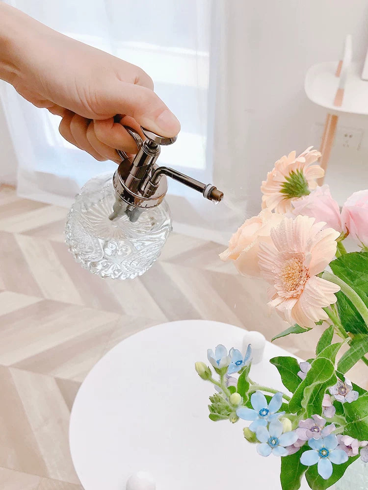 Nordic Style Glass Plant Mister with Pressure Pump for Indoor and Outdoor Gardening