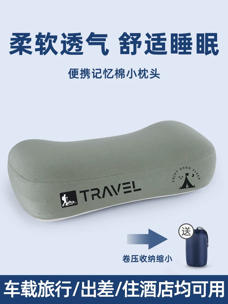 Portable Foldable Memory Foam Travel Pillow for Neck Support