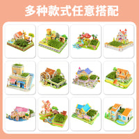 Zhilbao 3D Oasis in Stone City Jigsaw Puzzle for Kids, Educational Building Model Toy