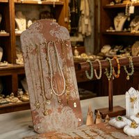 Vintage Jewelry Display Stand with Tray for Necklaces, Bracelets, Rings, and Accessories