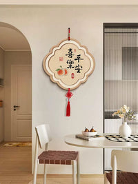 New Chinese Style Wall Decor Painting with Tassel for Living Room TV Background Entrance