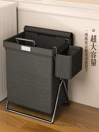Foldable Laundry Hamper with Lid, Large Capacity Dirty Clothes Storage Basket for Bathroom and Home
