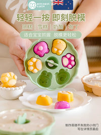 Cute Cat Paw Silicone Mold for Steamed Cakes, Rice Cakes, Jelly, Chocolate, and Baby Food Supplements - Baking Mold