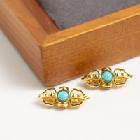 Vajra Dorje Phurba Turquoise Bead Back Cloud Pendant for Bracelets and Mala