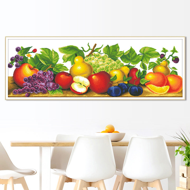 2026 New Cross Stitch Kit for Living Room Dining Room Fruit Pattern Embroidery