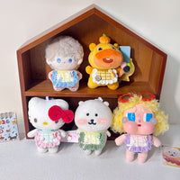 Capybara Lulu Doll Bib Overalls for 10-13cm Cotton Dolls