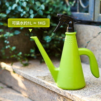 1L Dual-Purpose Garden Watering Can with High-Pressure Spray Nozzle for Potted Plants