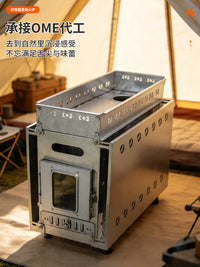 Metal Outdoor Sauna Heater, Wood Combustion versatile-Combustible Camping heater for Hot Tent Heating