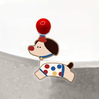 Polka Dot Dachshund Toilet Lid Lifter, No-Touch Acrylic Toilet Seat Handle for Bathroom