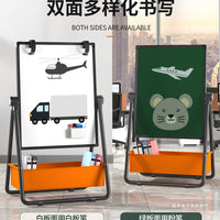 Foldable Magnetic Double-Sided Whiteboard Easel for Kids and Home Use, Portable Teaching Blackboard with Stand