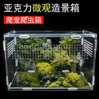 Acrylic Reptile Terrarium Breeding Box for Lizards, Spiders, Tortoises, and Frogs