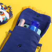 Lion Dance Embroidery DIY Kit for Beginners - Ancient Style Silk Ribbon Handbag