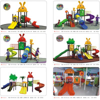 Outdoor Plastic Playground Slide Set for Kids