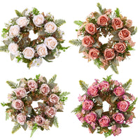 Artificial Rose & Eucalyptus Wreath for Home Decor