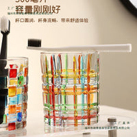 Luxury Glass Toothbrush Holder and Rinse Cup Set for Bathroom