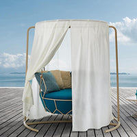 Outdoor Nordic Swing Chair Hanging Basket Balcony Rattan Sofa Combination for Patio Villa Leisure