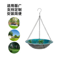 Hanging Metal Bird Feeder and Bath for Outdoor Garden and Patio