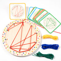 Wooden Lacing Game for Kids - Montessori Fine Motor Skill Development Toy