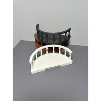 Dollhouse Miniature Half-Round Balcony European Style Wall Shelf DIY Ornament