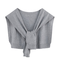 Women's Solid Color Knitted Sun Protection Shawl Thin Cardigan for Summer