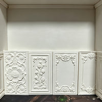 1:12 Dollhouse European Style Wall Panel Miniature Relief Skirting Board Trim