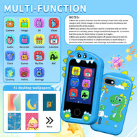 Kids' Dual Camera Touchscreen Smartphone Toy - Unicorn Educational Game Console with Camera for Christmas