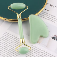 Heart-Shaped Gua Sha Board & Facial Roller Set for Face Massage