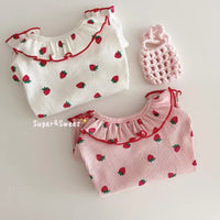 Pet Strawberry Print Undershirt for Small Dogs and Cats