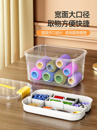 Multi-layer Sewing Kit Storage Box with Dividers for Thread, Buttons, and Craft Supplies
