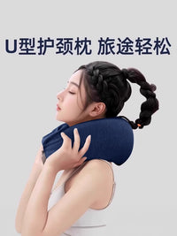 Yuzhaolin Travel U-Shaped Neck Pillow with Storage Bag for Clothes, Nano Cloud Fabric
