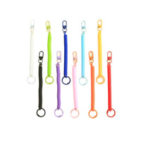 Coiled Spring Lanyard Keychain with Anti-Loss Elastic Rope for Keys and Door Clasps