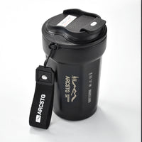 Outdoor 316 Stainless Steel Insulated Coffee Mug with Lid, Portable Car Travel Tumbler, Large Capacity Camping Water Bottle