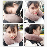 Portable U-Shaped Travel Neck Pillow for Office, Car, and High-Speed Rail