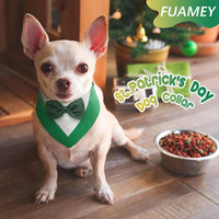 St. Patrick's Day Pet Bandana Scarf with Hook and Loop Closure