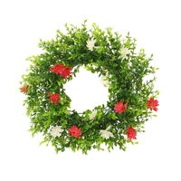 Wildflower Spring Wreath for Front Door & Garden Fence Decor