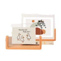 Wooden Photo Frame with U-Shaped Base, Acrylic Panel, Desktop Display for Photos