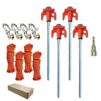 High-Strength Self-Locking Tent Stakes and Guy Ropes Set for Outdoor Camping and Awnings