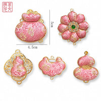 High-Quality Song Brocade Gourd Keychain Pendant