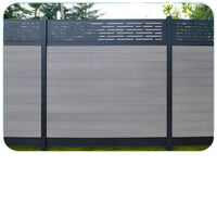 Outdoor Wood-Plastic Composite Garden Fence with Aluminum Posts