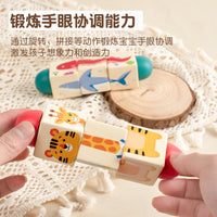 Baby Grasping Blocks Rotating Puzzle Toy, Fine Motor Skills Training, Logic Thinking Educational Toy for Infants and Toddlers