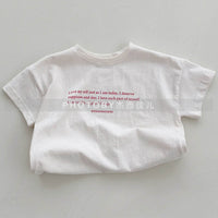 Family Matching Korean Style Letter Print Short Sleeve T-Shirt