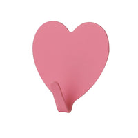 Heart-Shaped Self-Adhesive Hooks for Home and Kitchen, No-Drill Strong Wall Hangers