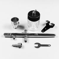 Gravity Dual-Action Airbrush Kit with 22ml Cups for Tattoo, Model Painting, and Furniture Repair