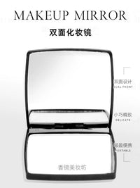 Portable Double-Sided Flip Makeup Mirror with Logo