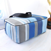 Portable Plaid Toiletry Bag for Men and Women, Large Capacity Travel Wash Bag for Gym and Shower