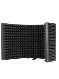 Microphone Isolation Shield with Pop Filter and Stand for Home Studio Recording